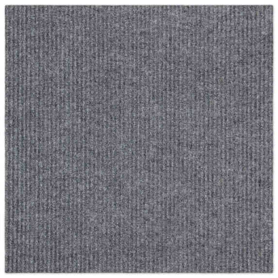 EAZY Floor French Broad Wide Wale Gray Residential 18 in. x 18 in. Peel and Stick Carpet Tile Square 22.5 sq. ft., for home office and versatile areas