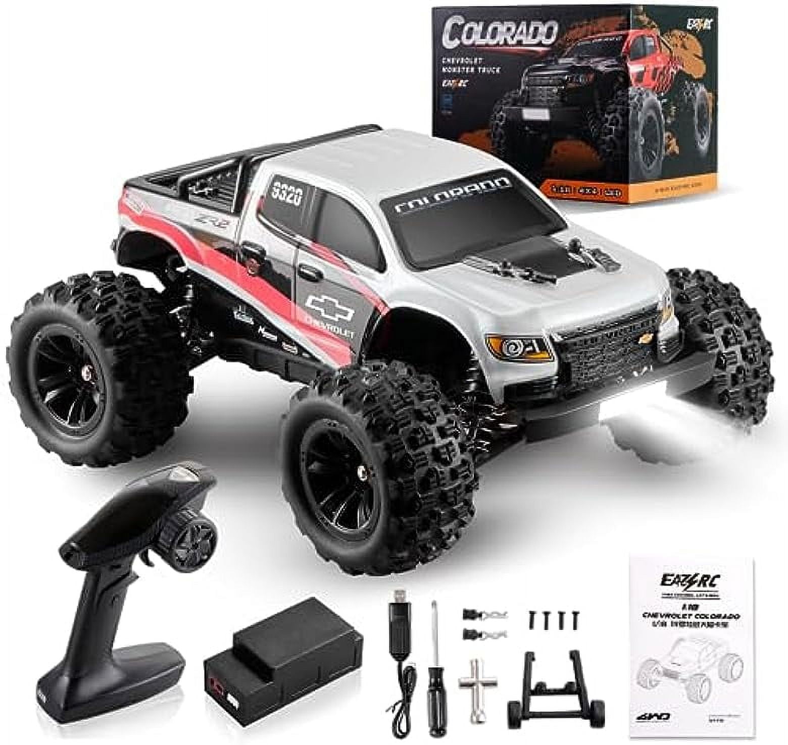 ほしEAZRC COLORADO モンスタートラック 1/18 Amazon.com: Eazyrc 1/18 Colorado RC Monster Truck 4x4