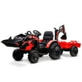 thumbnail image 1 of EAstVita 3 in 1 Ride on Tractor, Excavator & Bulldozer, 24V Electric Vehicle w/Trailer, Shovel Bucket, Digger, Remote Control, EVA Tire, LED Light, Music, Ride on Car Toy, 1 of 8