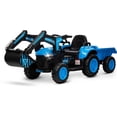 thumbnail image 1 of EAstVita Kids 12V 3 in 1 Ride on Excavator & Tractor with Detachable Trailer, Ride on Car Toy with Remote Control, Digger, LED Lights, Music, Kids Electric Vehicles, 1 of 7
