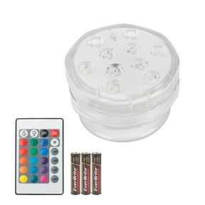 EverBrite 50-Lumen LED Color Changing Waterproof Puck Light with Remote and Batteries