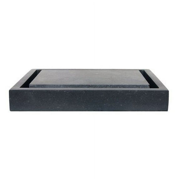 EB_S006BA-H Rectangular Infinity Pool Sink - Honed Black Basalt