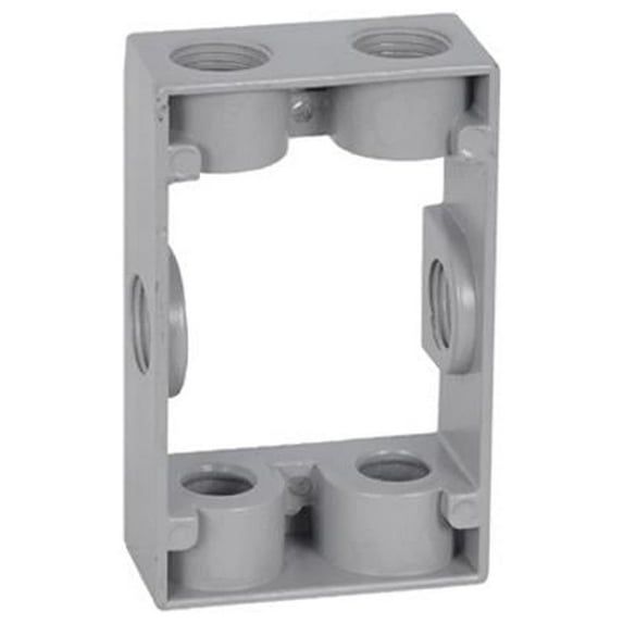 EB50-6 Gray Rectangular Box Extension, 1-Gang - Quantity 24