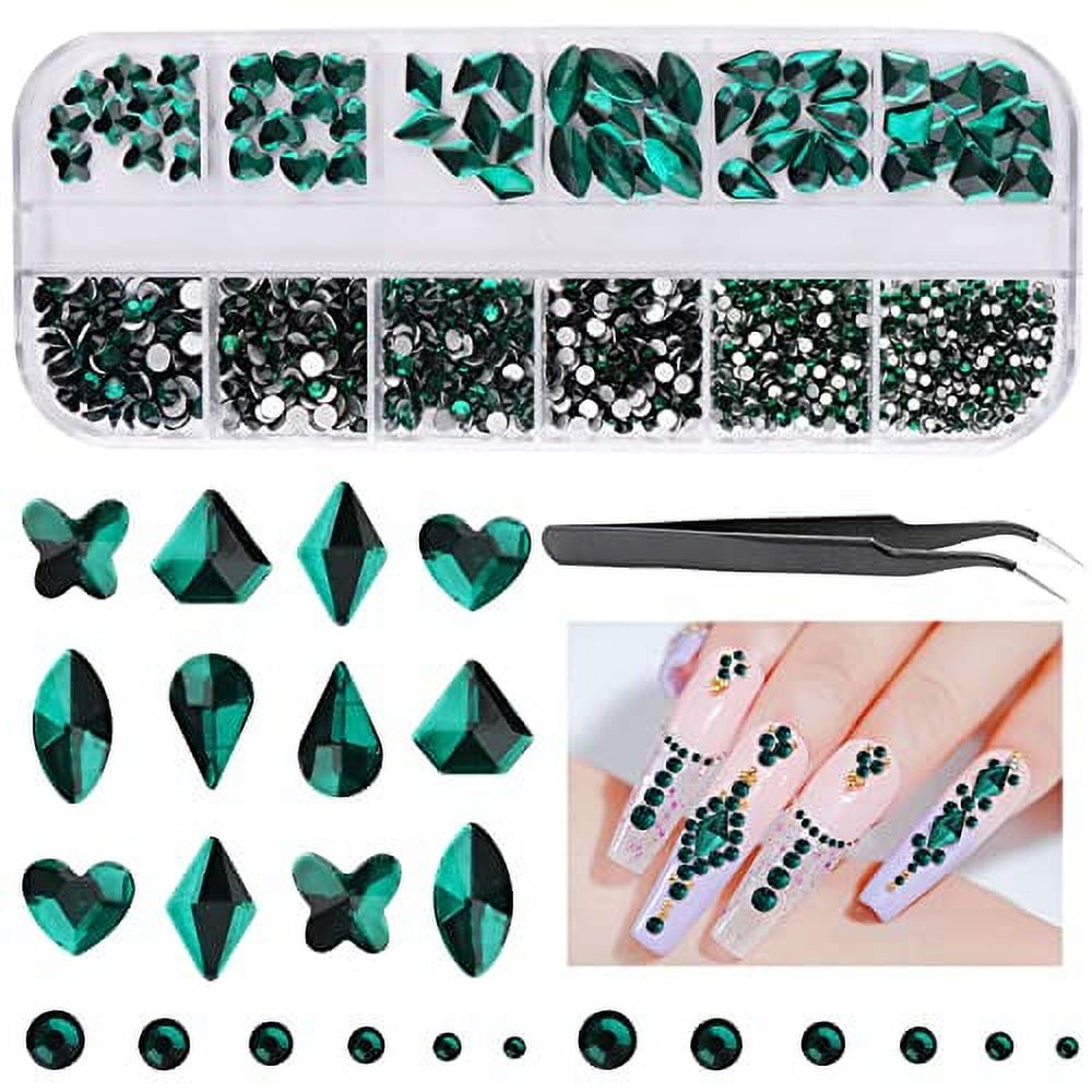 Zoo Nail Art Crystal Rhinestones - Emerald Green - Nail Mart USA