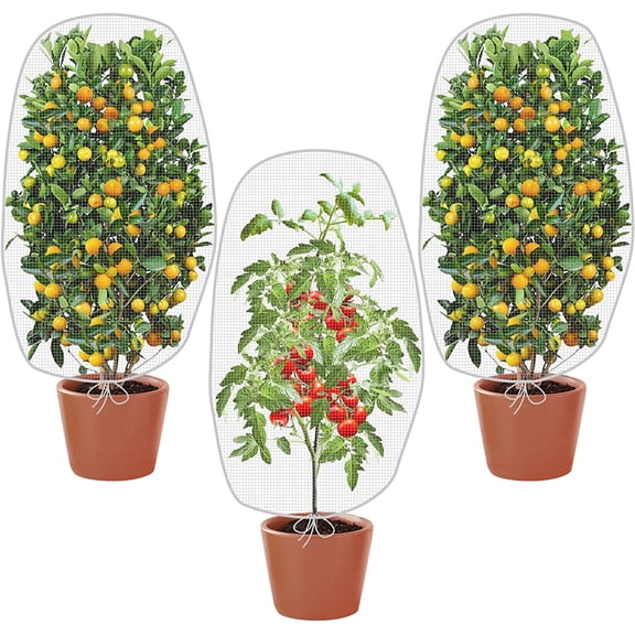 Ebaokuup 3 Pcs 3.2x2.6ft Insect Bird Barrier Netting with Drawstring