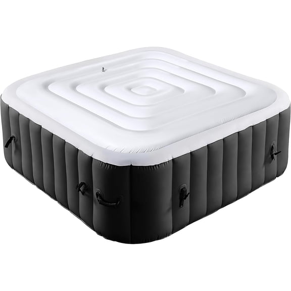 Ebaokuup 4.2' Square Inflatable Hot Tub Cover, Foldable Rainproof