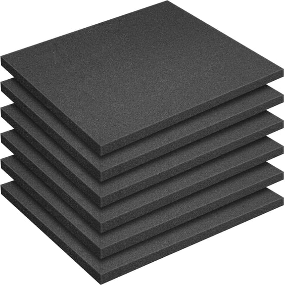 Ebaokuup 6 Pcs 16" x 12" x 1" Polyurethane Foam Sheets, Cuttable Inserts for Cases & Crafts