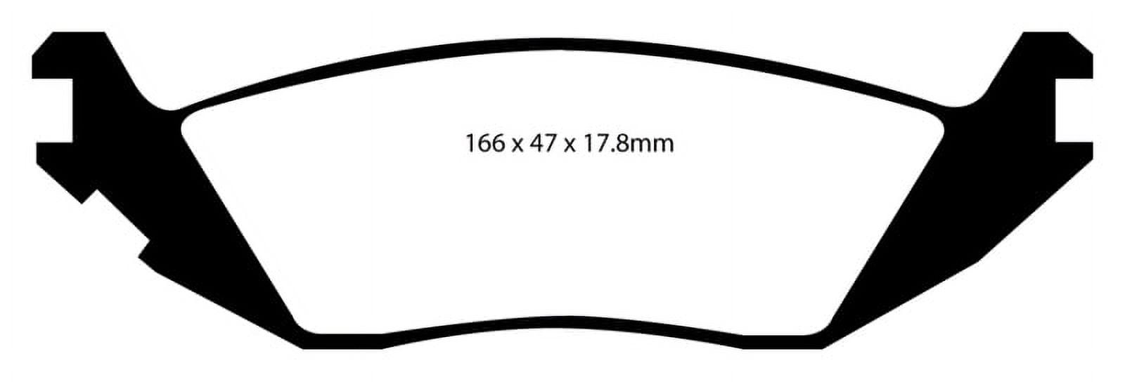 EBC 06-09 Chrysler Aspen 4.7 Yellowstuff Rear Brake Pads Fits select: 2013-2019 RAM 1500, 2002-2012 DODGE RAM 1500