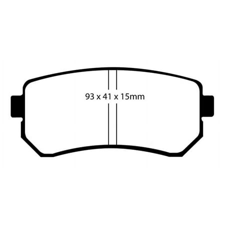 EBC 06-11 Hyundai Accent 1.6 Ultimax2 Rear Brake Pads Fits select: 2015-2021 HYUNDAI SONATA, 2012 HYUNDAI ELANTRA