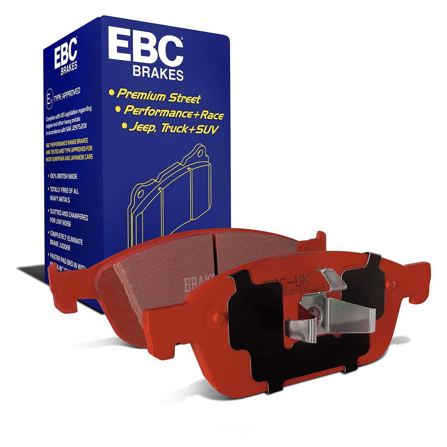 EBC 12+ Ford Focus 2.0 Turbo ST Redstuff Front Brake Pads Fits select: 2015-2019 LINCOLN MKC