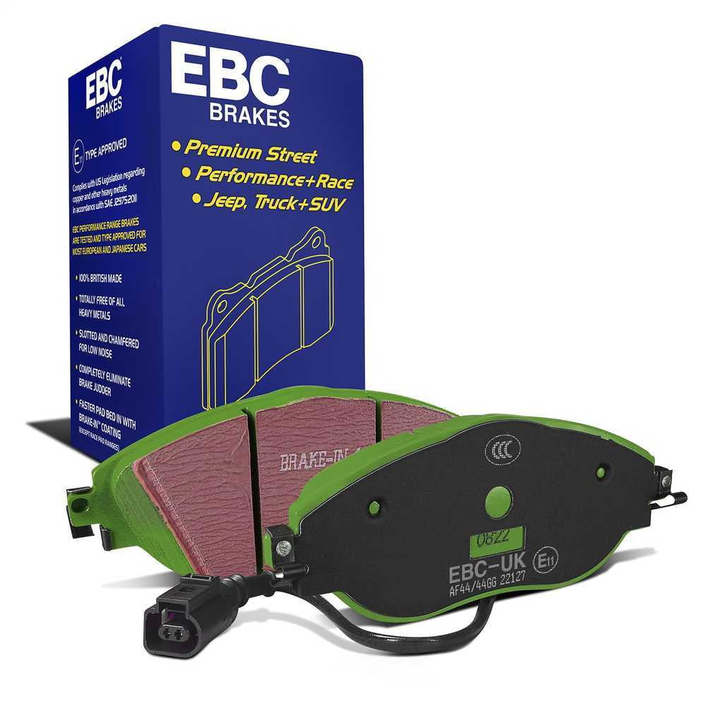 EBC Brakes DP22127 Greenstuff 2000 Series Sport Brake Pads, FMSI Pad No. D1633 Vented 340mm Dia