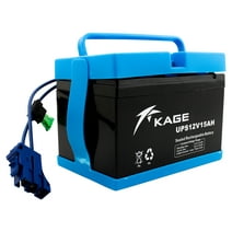 EBC 12V 15Ah Battery Kit Longer Run Time Replacement for Peg Perego 12 Volt Ride-on-Toys Compatible with John Deere Tractor and Gator 12V Toys