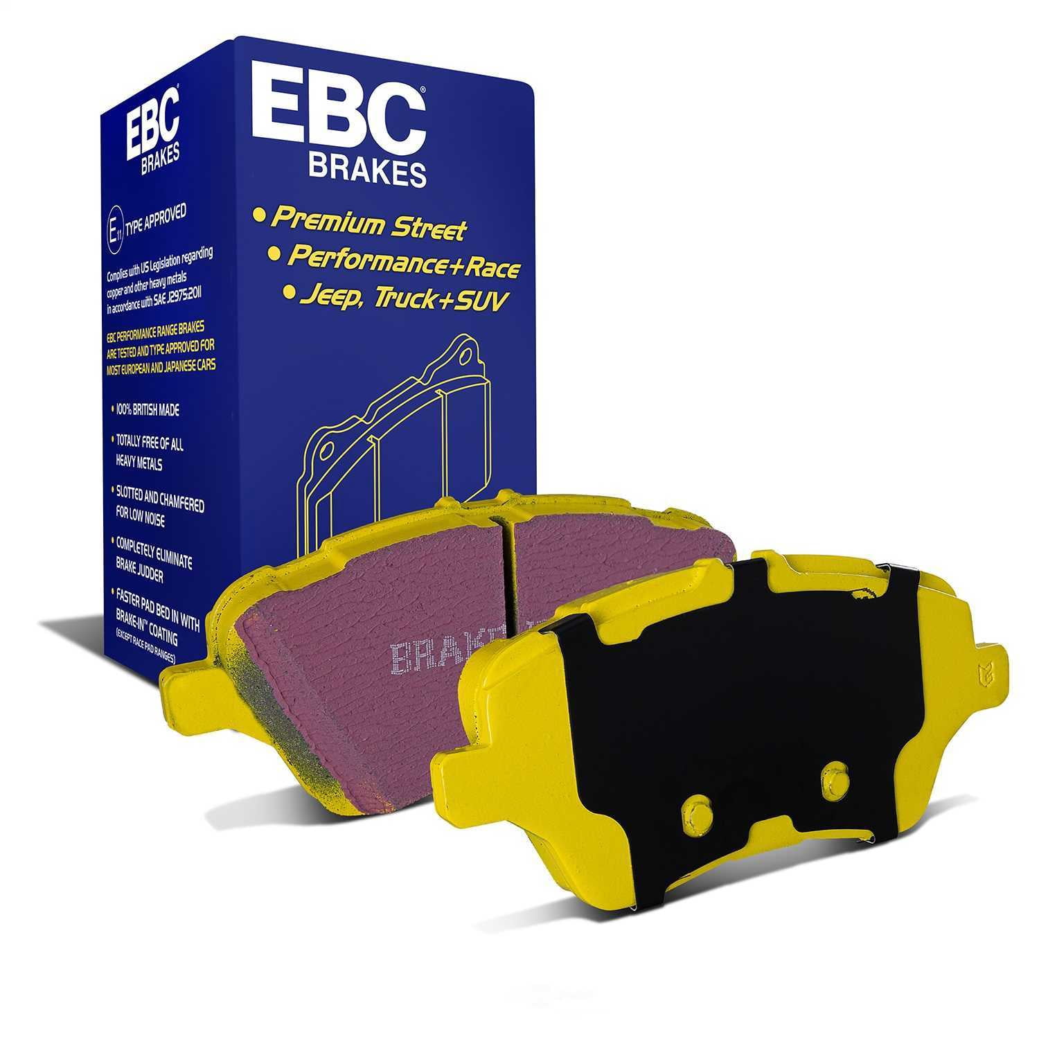 EBC Brakes DP42149R Yellowstuff Street And Track Brake Pads, FMSI Pad No. D1730 Vented 278mm Dia