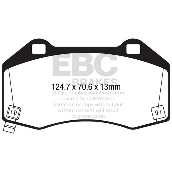 EBC 2017+ Fiat 124 Spider 1.4L Turbo Abarth Yellowstuff Front Brake Pads