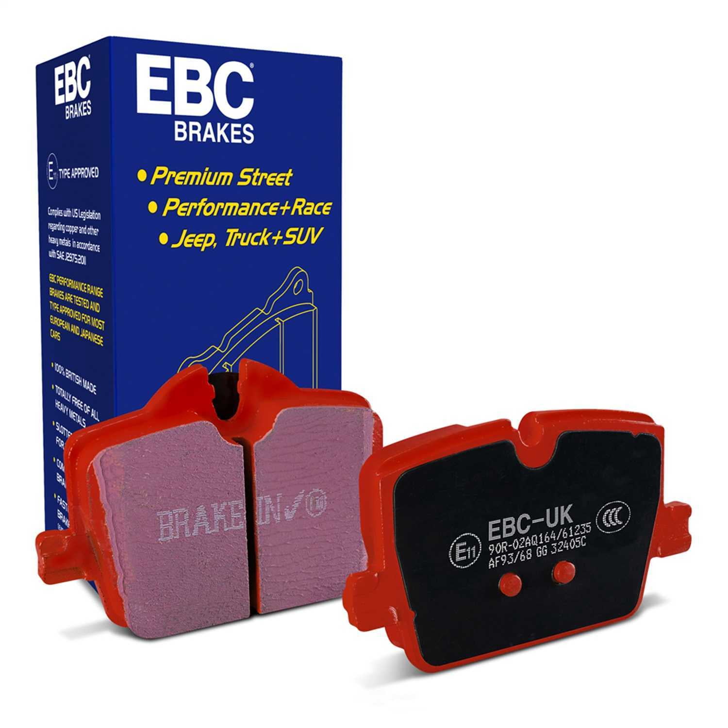 EBC Brakes DP32405C Redstuff Ceramic Low Dust Brake Pads, FMSI Pad No. D2221 Vented 330mm Dia. 64mm