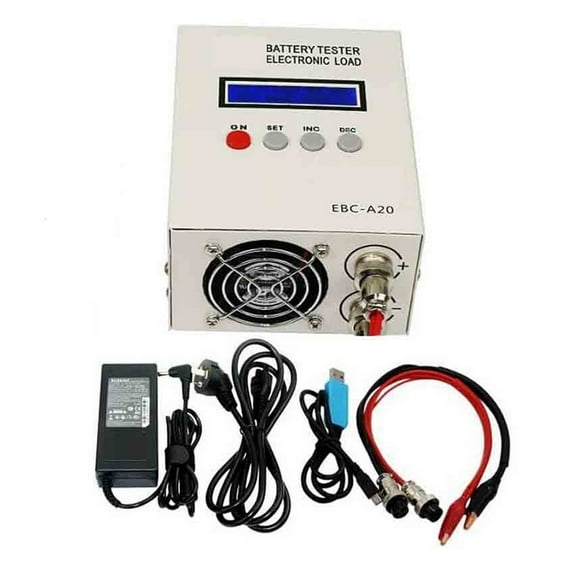 EBC-A20 Battery Capacity Tester Lithium Lead Acid Lithium Iron Ternary Charge And Discharge Instrument 5A Charge 20A Discharge ,Perfect for Mechanics