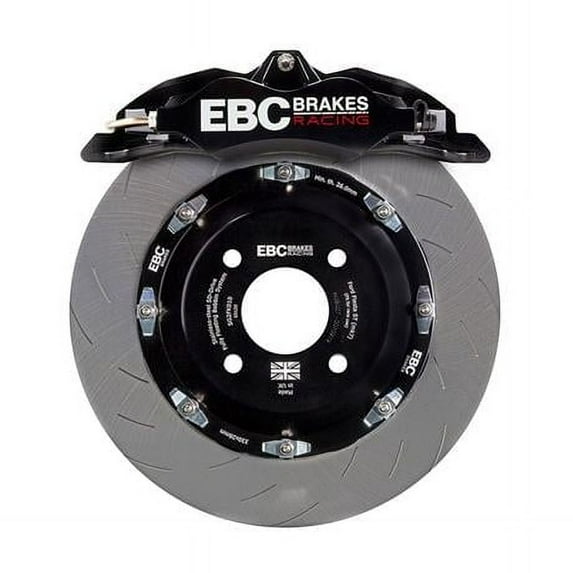 EBC Racing 12-19 BMW 3-Series (F30/F31/F34) Black Apollo-4 Calipers 355mm Rotors Front Big Brake Kit