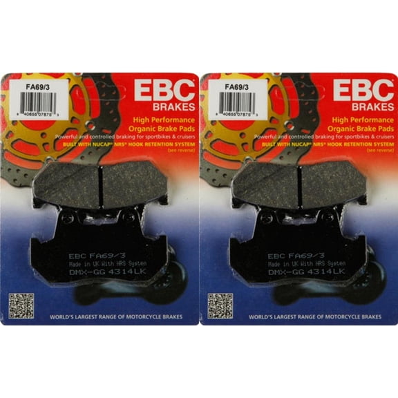 EBC Brake Pad Rear Kit FA69/3 for Honda Gold Wing 1200/I/A (5MM Rotor) 1984-1985