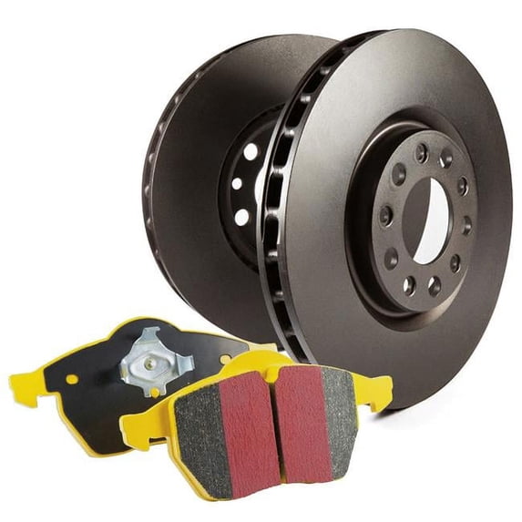 EBC Brakes 320 mm Dia., 43 mm Height & 22 mm Thick Rear Vented 5 Bolt Holes S13 Kits Yellowstuff & RK Rotors for 2017-2023 Alfa Romeo Giulia