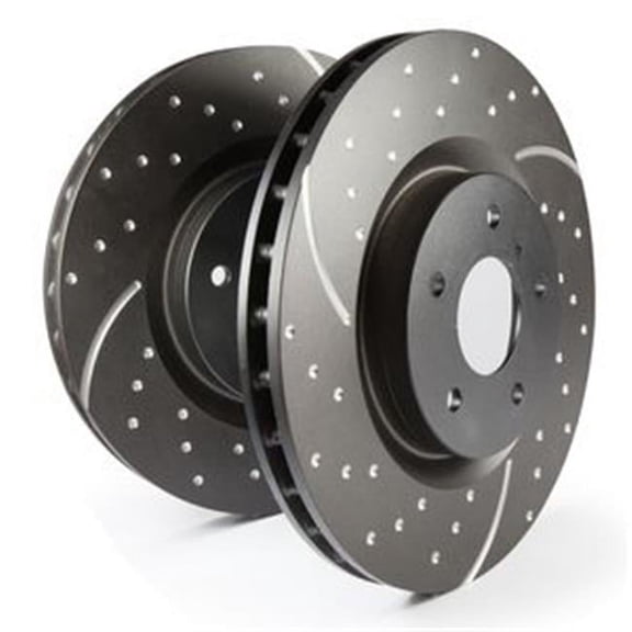 EBC Brakes 3GD Slotted & Dimpled Rotors for 2000-2005 Ford Excursion - Black Geomet Coated