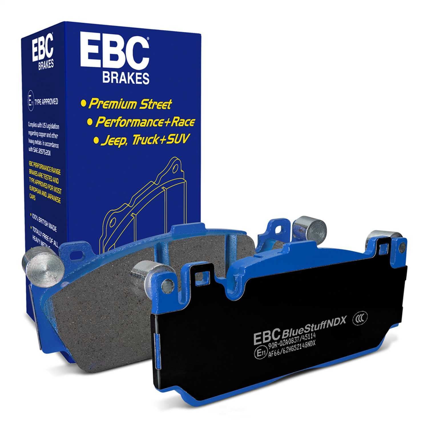 EBC Brakes Bluestuff NDX Trackday Brake Pad Set Fits select: 2018-2021 BMW M2, 2013-2016 BMW M5