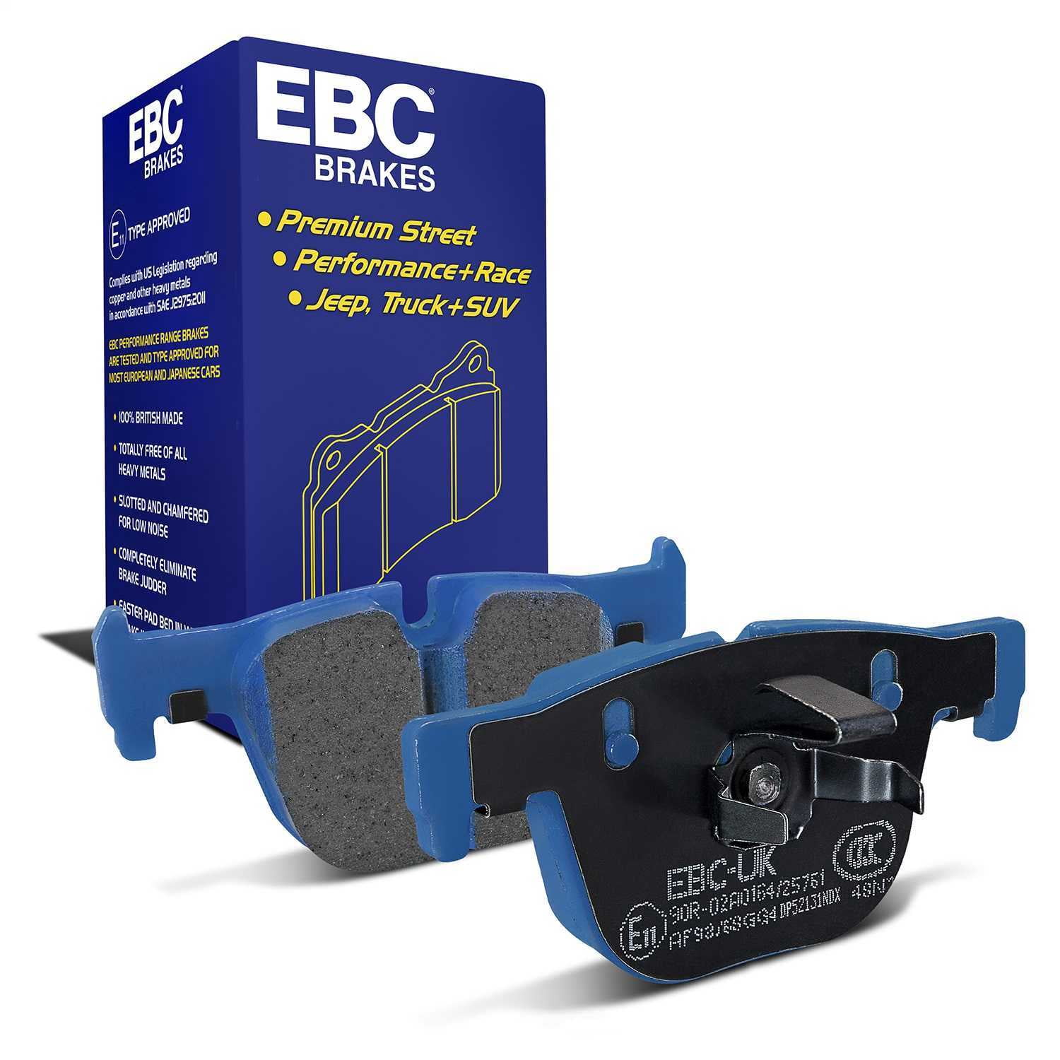 EBC Brakes Bluestuff NDX Trackday Brake Pad Set Fits select: 2019 BMW 330I, 2017-2018 BMW 330