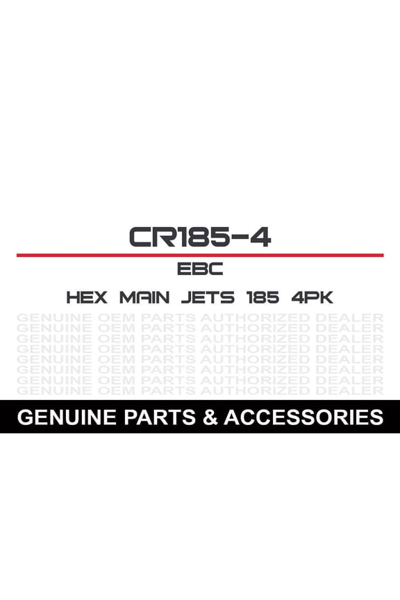 CR185-4; Hex Main Jets #185 4-Pack