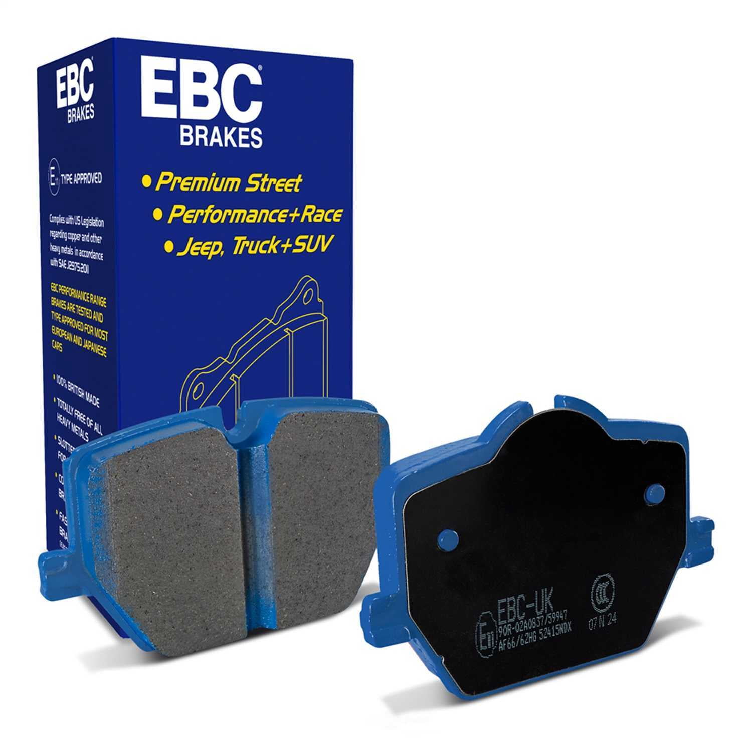 EBC Brakes DP52415NDX Bluestuff NDX Full Race Brake Pads Fits select: 2019-2022 BMW 330I, 2019-2023 BMW 330XI