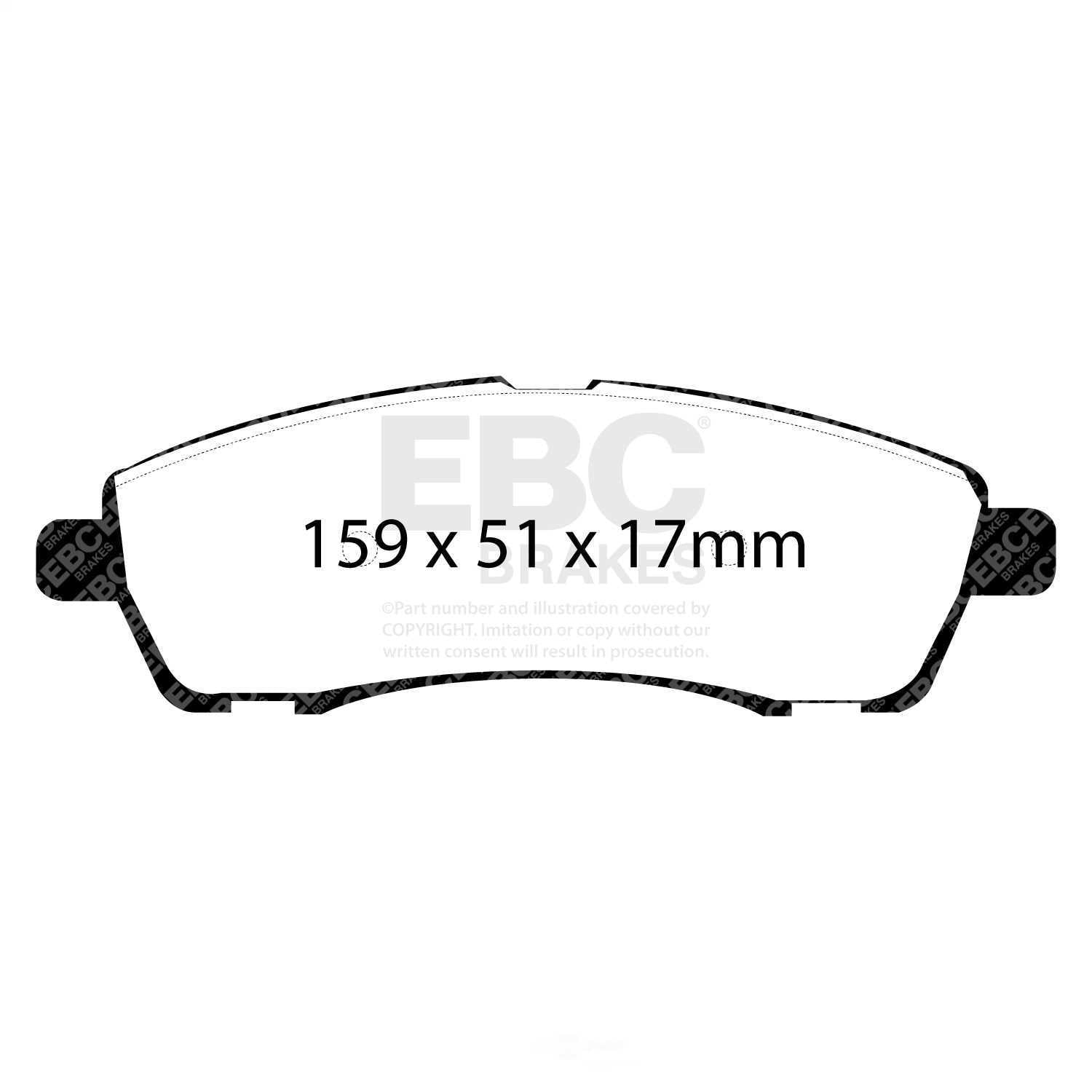 EBC Brakes Extra Duty Light Truck, Jeep and SUV Brake Pad Set Fits select: 1998-2004 FORD F250, 1999-2004 FORD F350