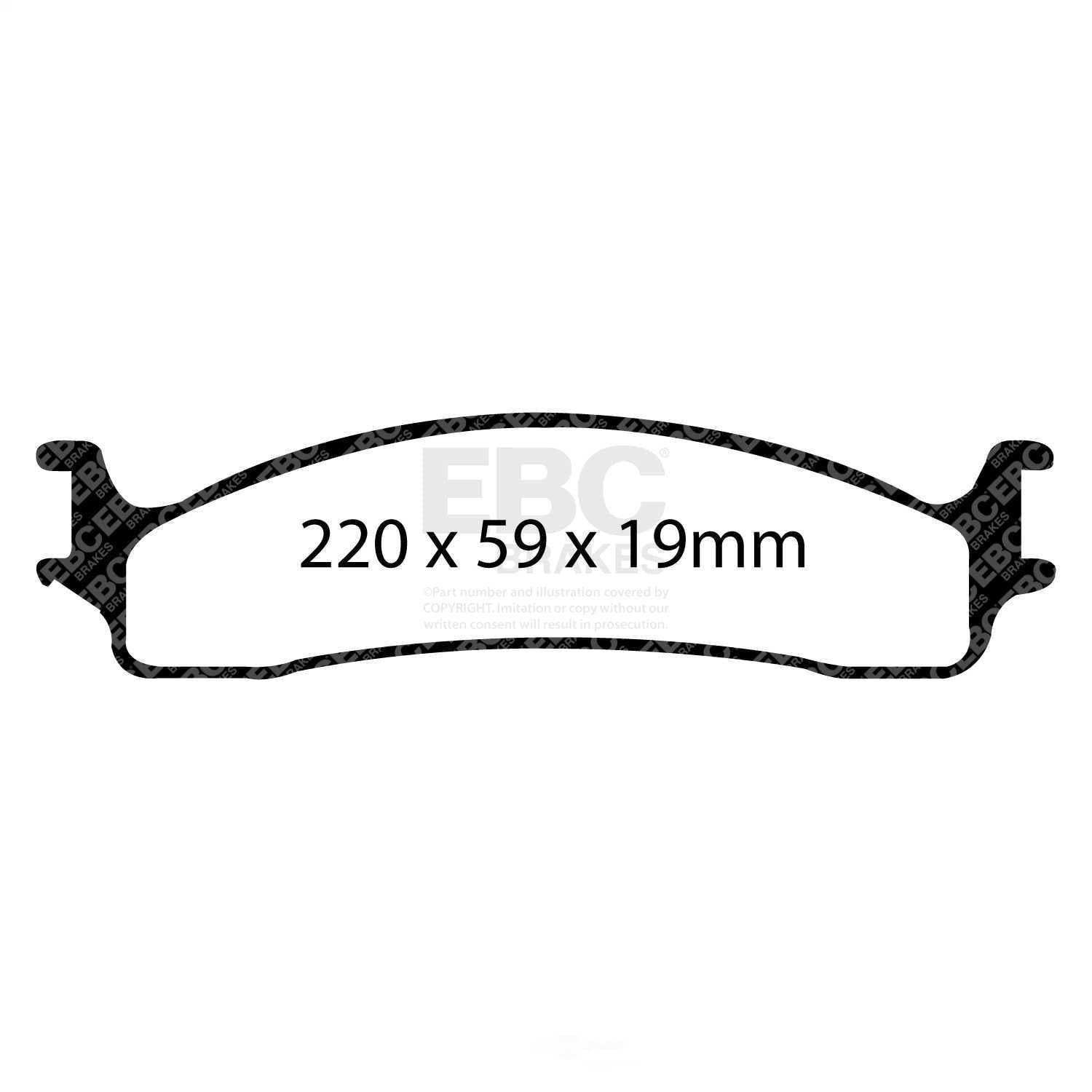 EBC Brakes Extra Duty Light Truck, Jeep and SUV Brake Pad Set Fits select: 2006-2011 DODGE RAM 1500, 2003-2008 DODGE RAM 2500