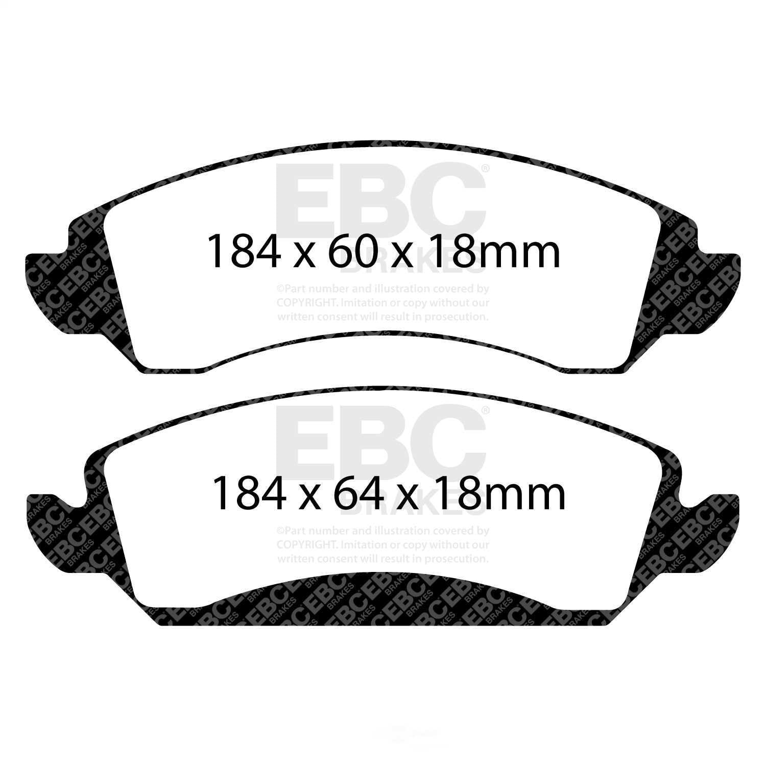 EBC Brakes Extra Duty Light Truck, Jeep and SUV Brake Pad Set Fits select: 2008-2019 CHEVROLET SILVERADO, 2008-2019 GMC SIERRA