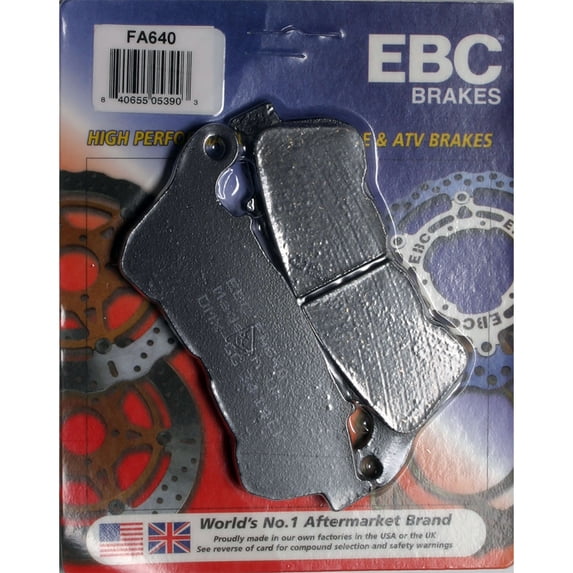 EBC Brakes FA Organic Brake Pads Compatible for Harley-Davidson Sportster Iron - XL 883N 2019