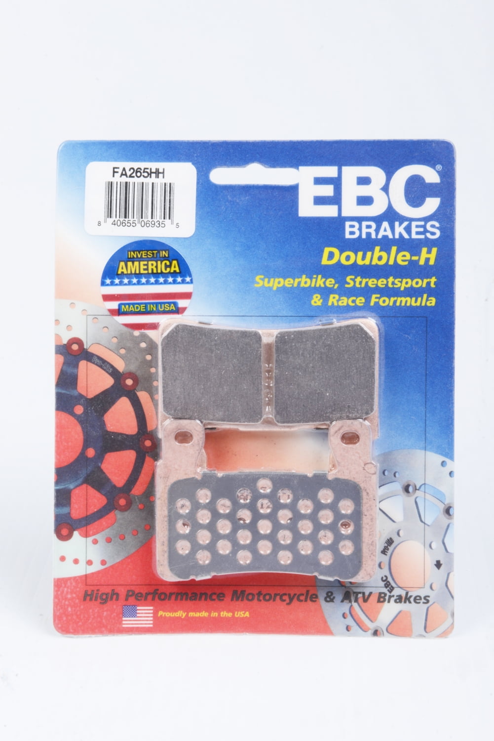EBC-Brakes Motorcycle Brake Disc to fit Rear Left Double H Sintered Brake Pads for KTM 640-1290 by EBC