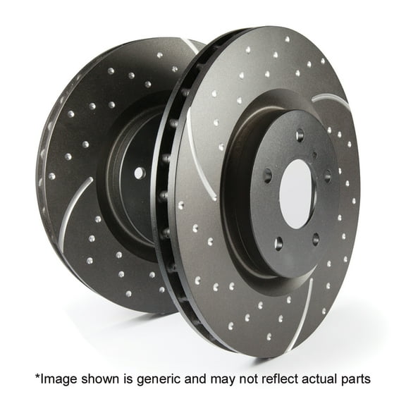 EBC Brakes GD Series Slotted and Dimpled Sport Rotors (Pair) Fits select: 2004-2006 HONDA CIVIC, 1998-2002 HONDA ACCORD