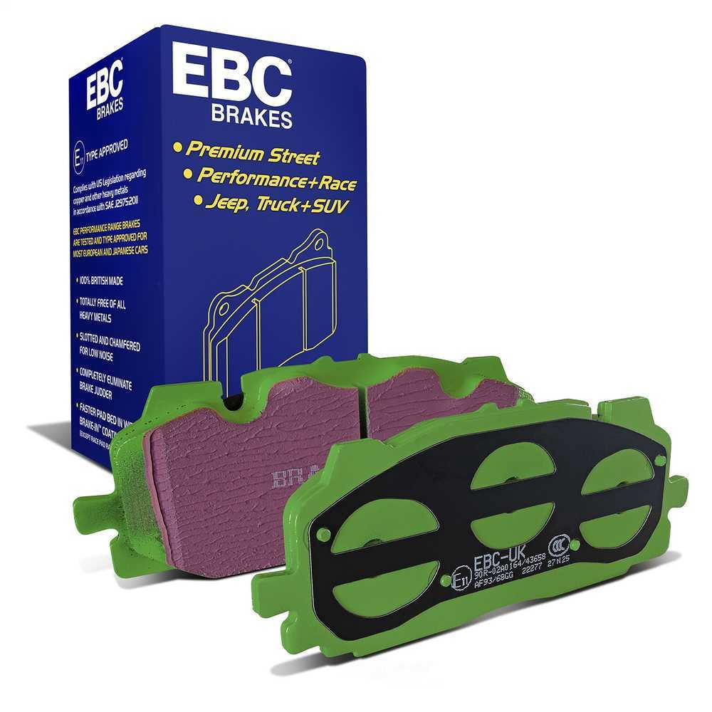 EBC Brakes DP22277 Greenstuff 2000 Series Sport Brake Pads, FMSI Pad No. D1894 Vented 349mm Dia