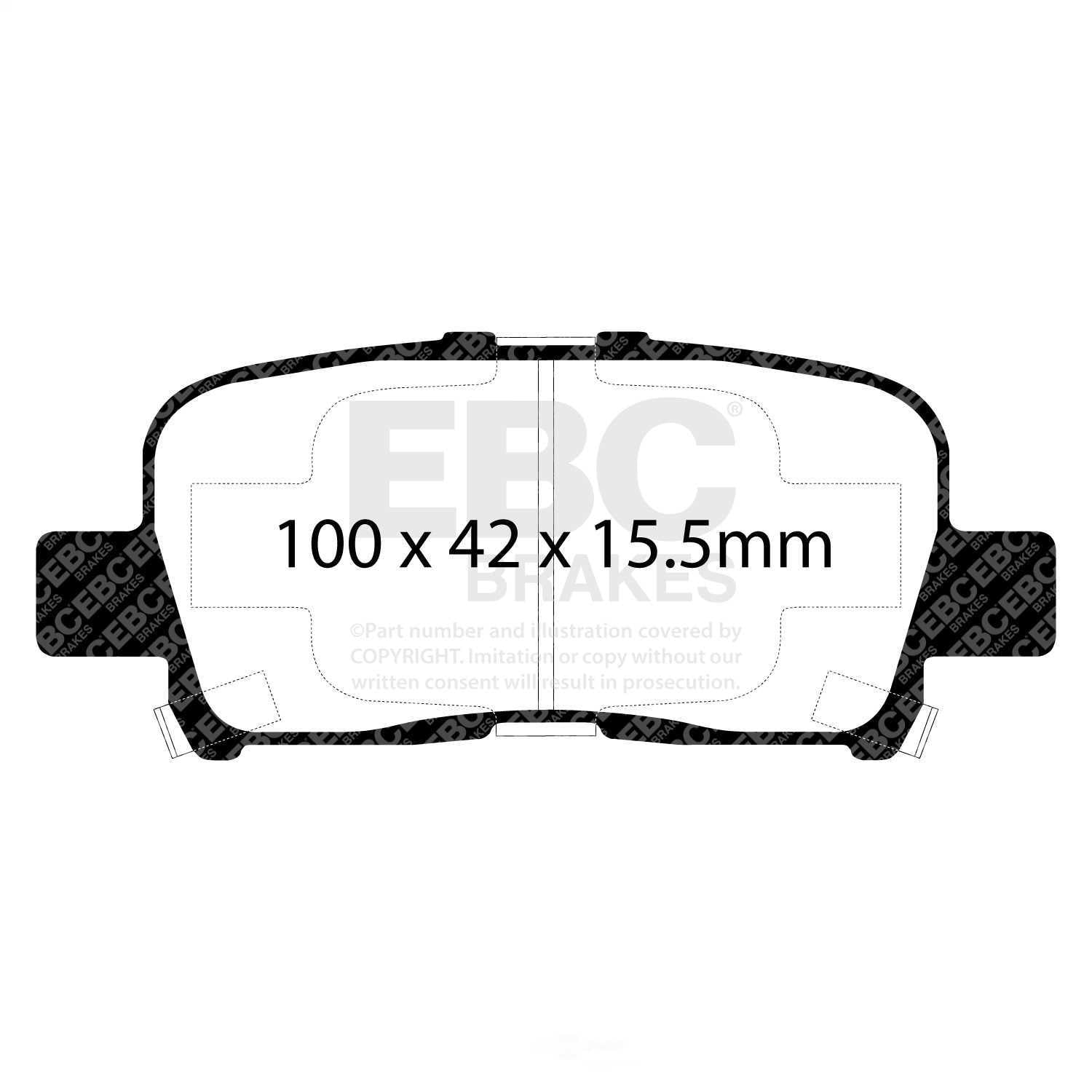 EBC Brakes Greenstuff 6000 Series Heavy Duty 4x4/SUV/Light Truck Brake Pad Set Fits select: 2003-2008 HONDA PILOT, 2002-2004 HONDA ODYSSEY