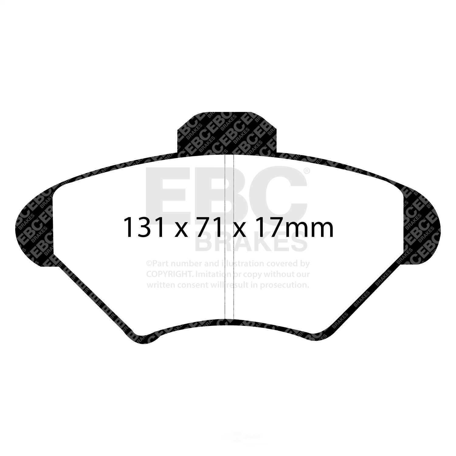 EBC Brakes Redstuff Premium Fast Street Pad For All Engine Sizes Fits select: 1994-1998 FORD MUSTANG, 1993-1997 FORD THUNDERBIRD
