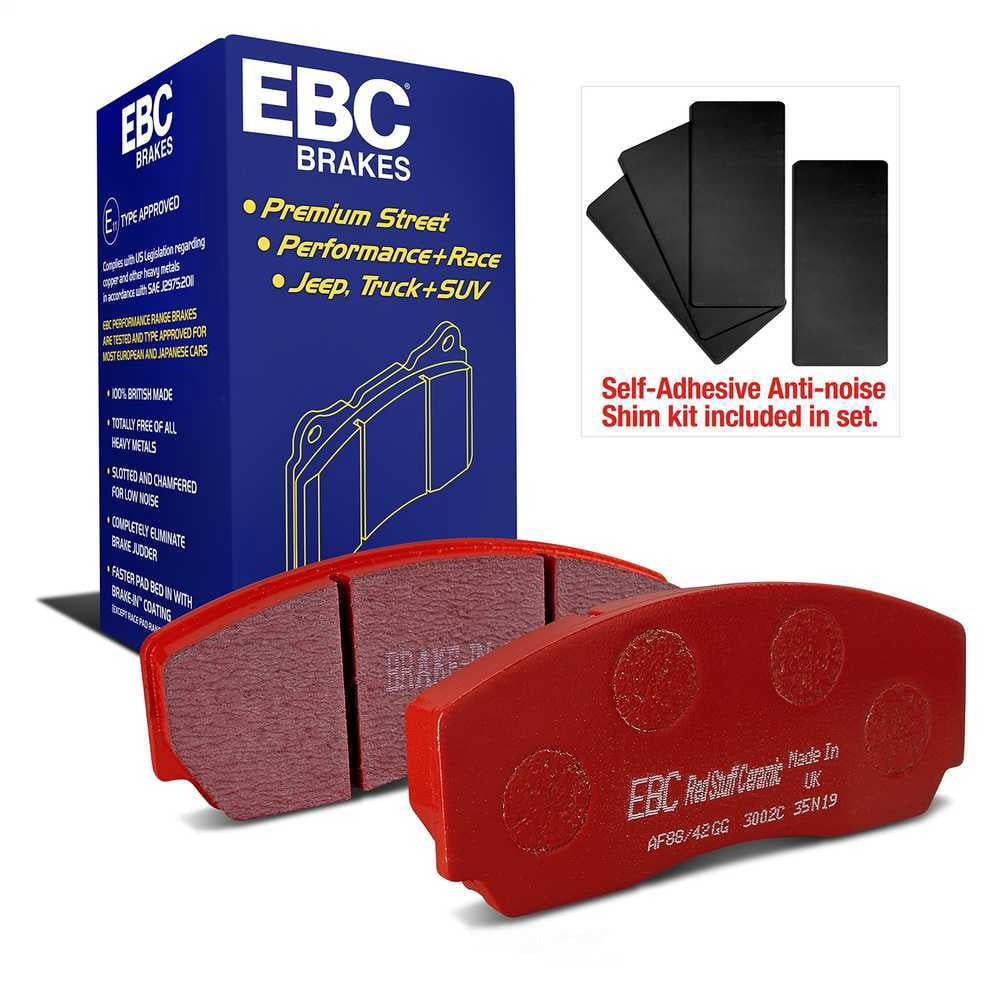 EBC Brakes Redstuff Premium Fast Street Pad For All Engine Sizes Fits select: 1999-2004 LOTUS ESPRIT, 1993 ASTON MARTIN VIRAGE