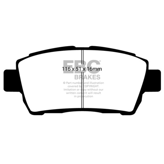 EBC Brakes Redstuff Premium Fast Street Pad For All Engine Sizes Fits select: 2000 TOYOTA CELICA, 2002-2003 TOYOTA ECHO