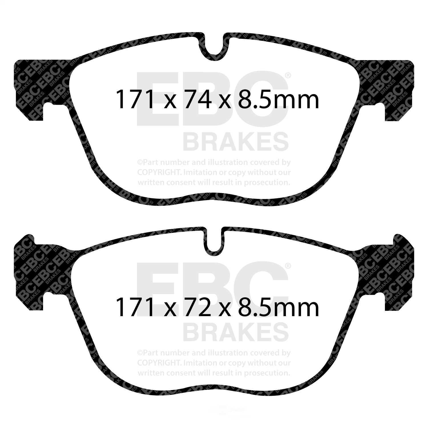 EBC Brakes Redstuff Premium Fast Street Pad For All Engine Sizes Fits select: 2007-2018 BMW X5, 2008-2021 BMW X6