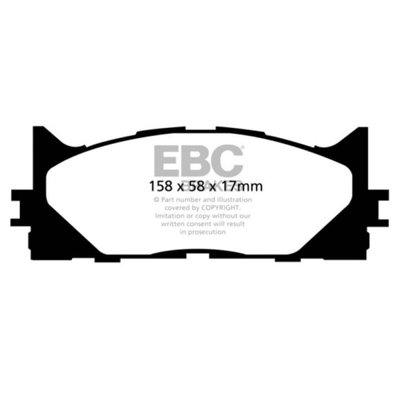 EBC Brakes Redstuff Premium Fast Street Pad For All Engine Sizes Fits select: 2007-2018 TOYOTA CAMRY, 2007-2018 LEXUS ES
