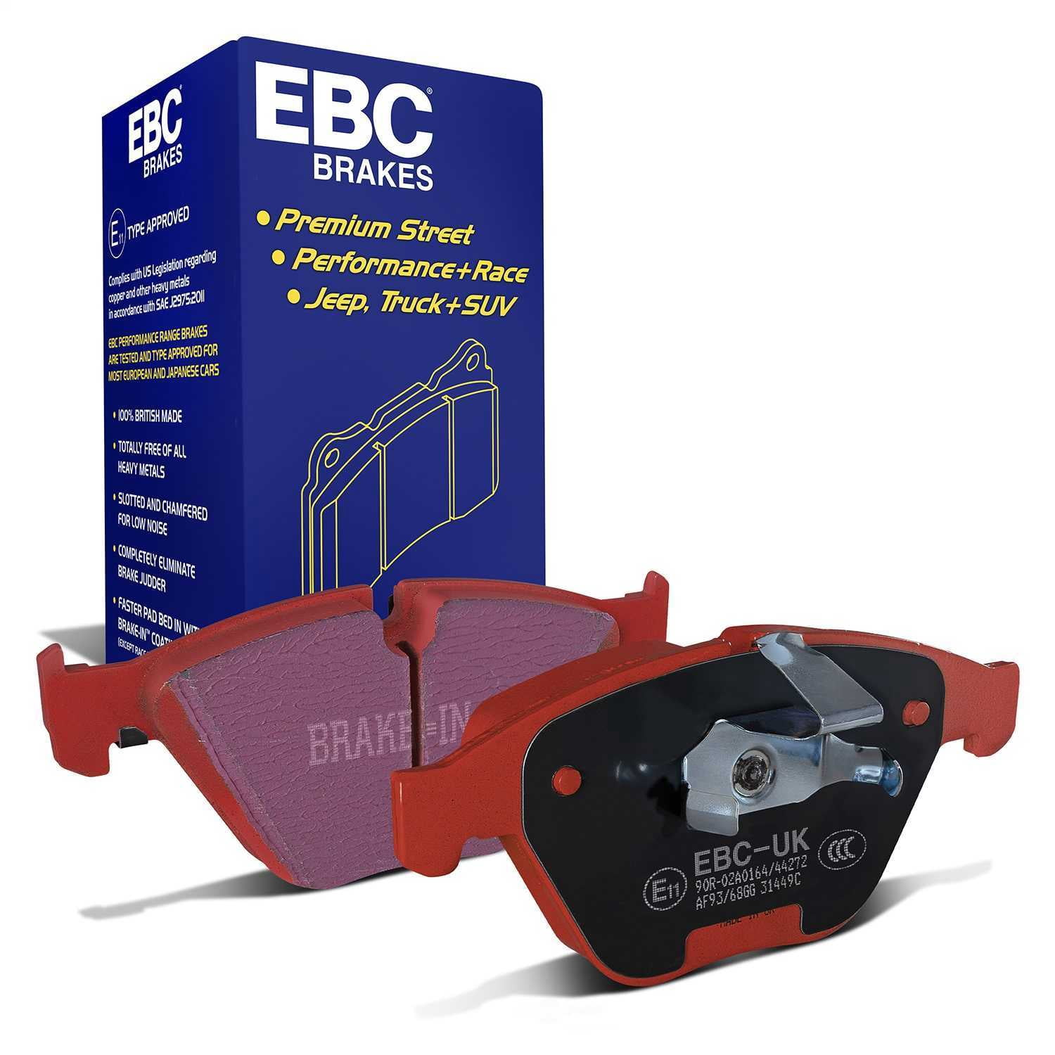EBC Brakes Redstuff Premium Fast Street Pad For All Engine Sizes Fits select: 2008-2010 BMW 528, 2004-2007 BMW 530
