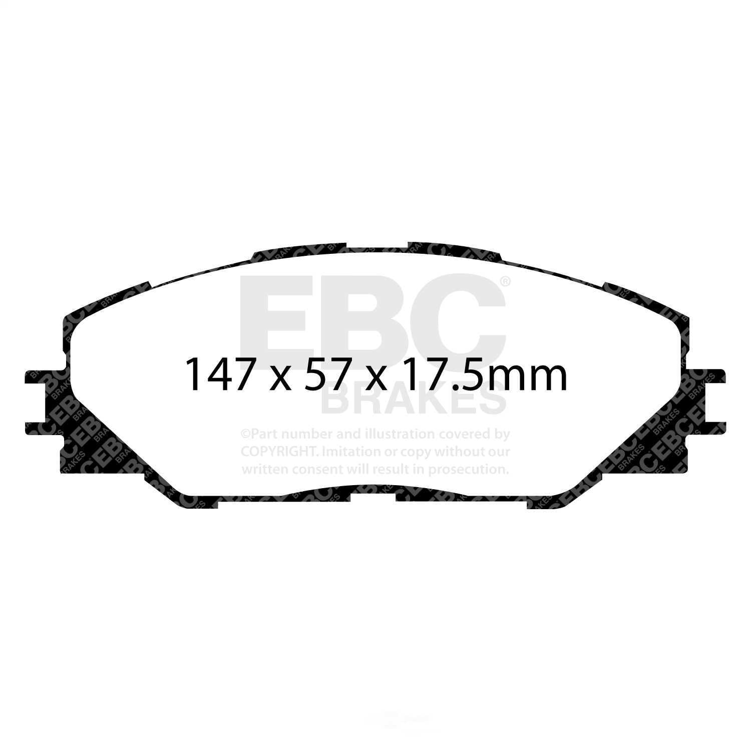 EBC Brakes Redstuff Premium Fast Street Pad For All Engine Sizes Fits select: 2009-2013 TOYOTA COROLLA MATRIX, 2009-2010 PONTIAC VIBE