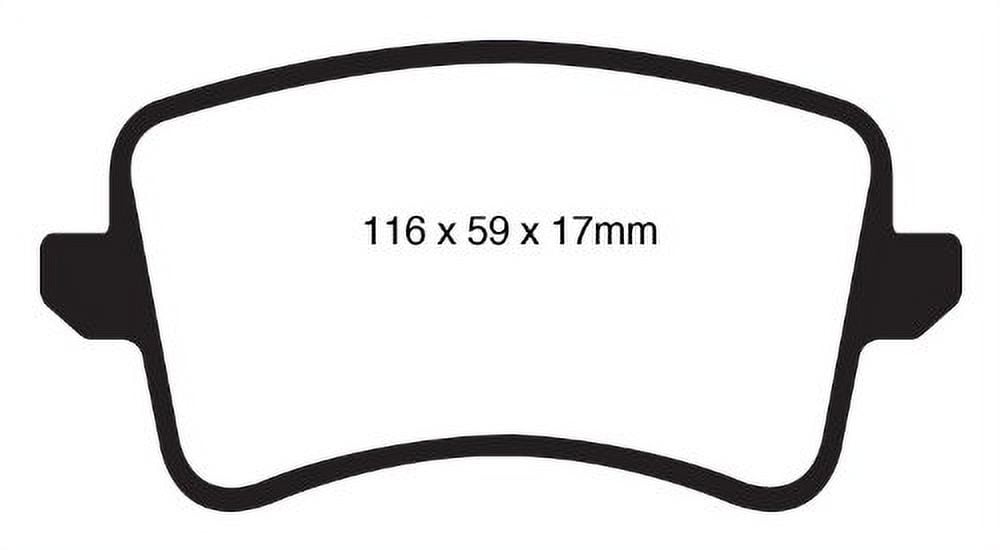 EBC Brakes Redstuff Premium Fast Street Pad For All Engine Sizes Fits select: 2009-2018 AUDI Q5, 2009-2016 AUDI A4