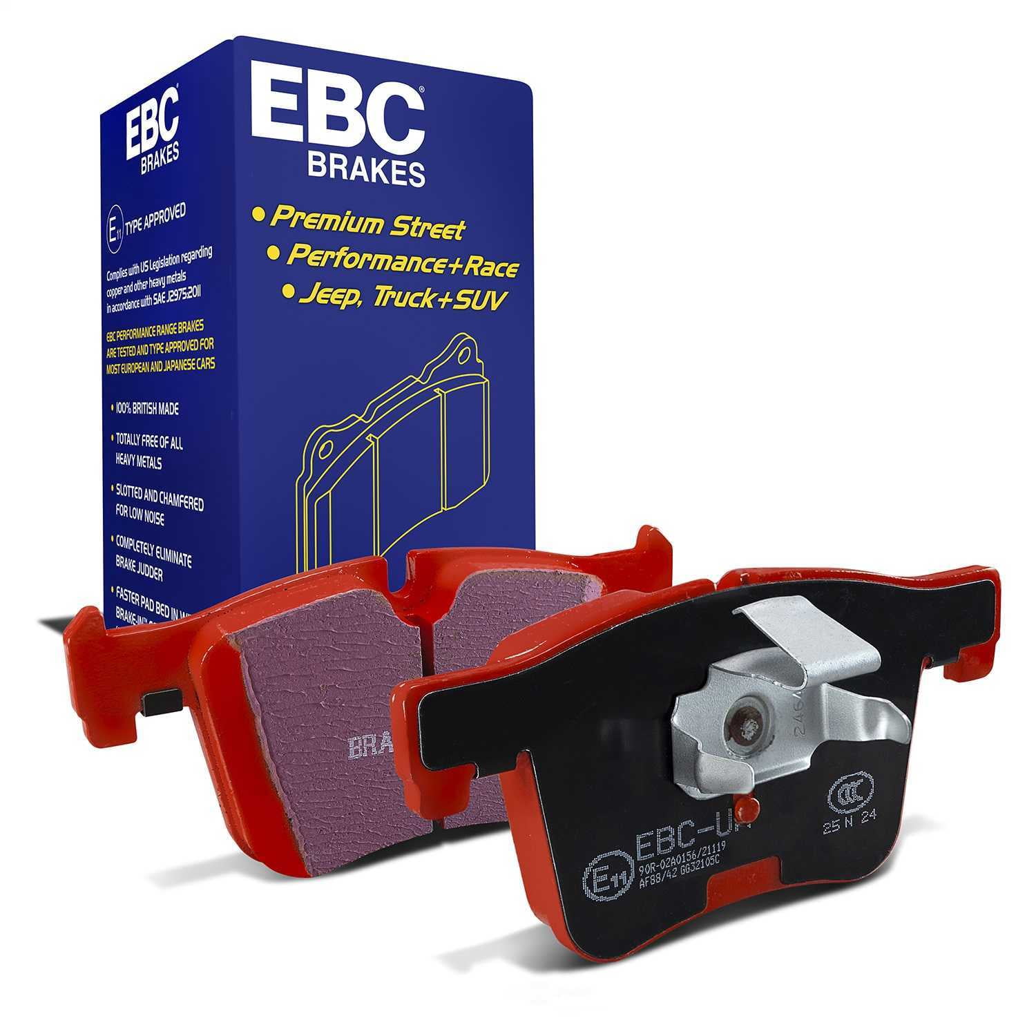 EBC Brakes Redstuff Premium Fast Street Pad For All Engine Sizes Fits select: 2011-2017 BMW X3, 2012-2018 BMW 328