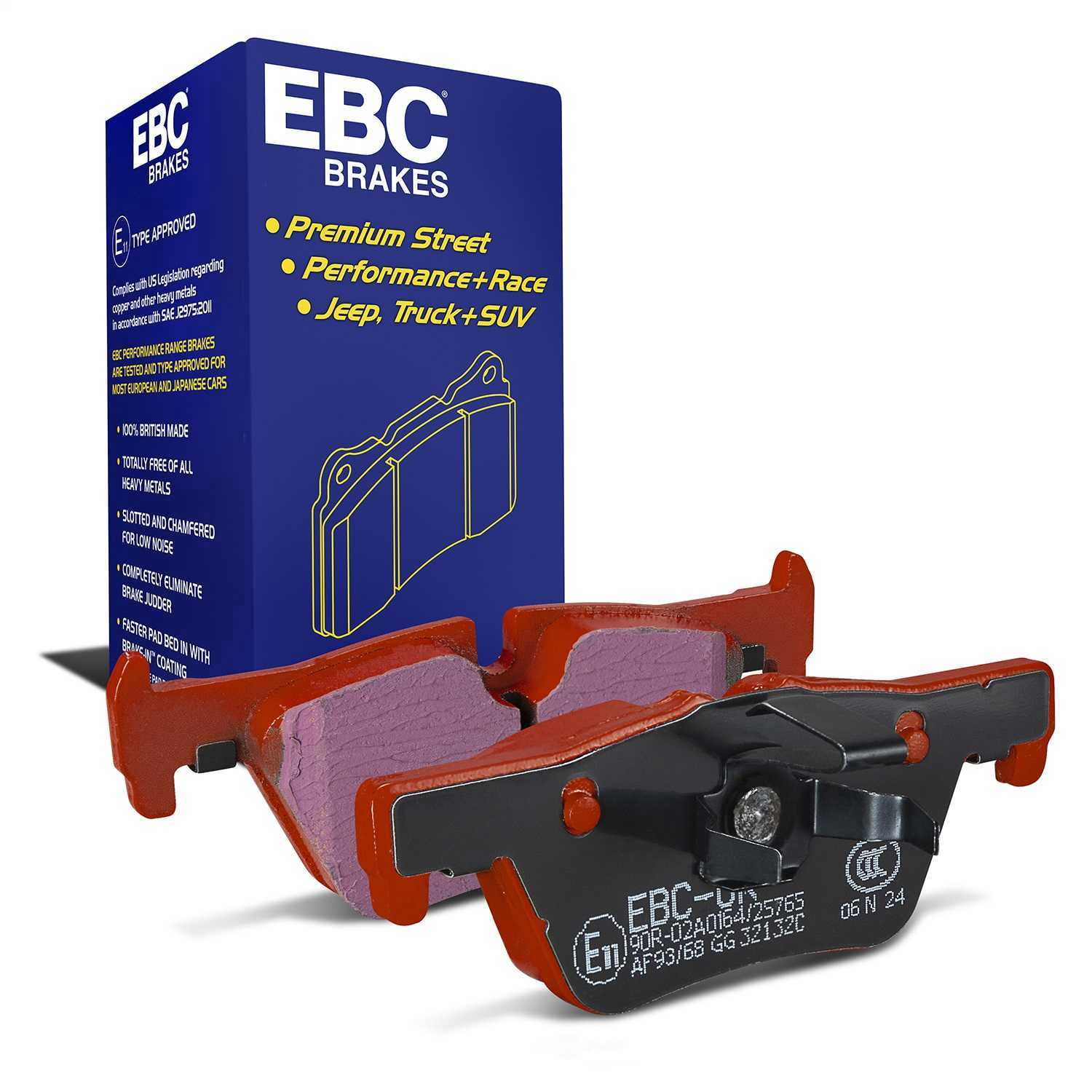 EBC Brakes Redstuff Premium Fast Street Pad For All Engine Sizes Fits select: 2012-2018 BMW 328, 2019 BMW 330I