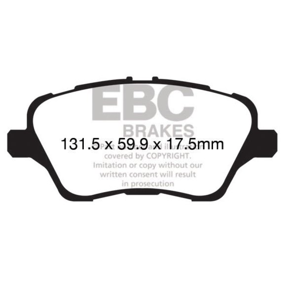 EBC Brakes Redstuff Premium Fast Street Pad For All Engine Sizes Fits select: 2013-2019 FORD FIESTA