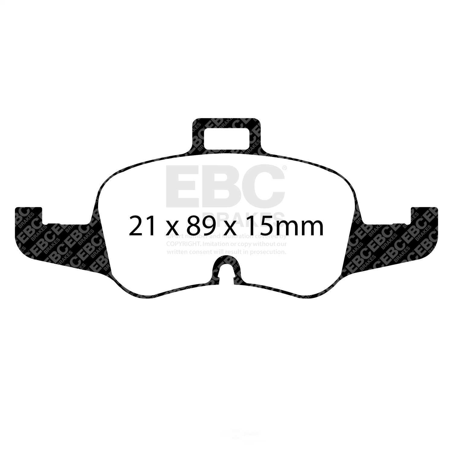 EBC Brakes Redstuff Premium Fast Street Pad For All Engine Sizes Fits select: 2016-2023 AUDI TTS
