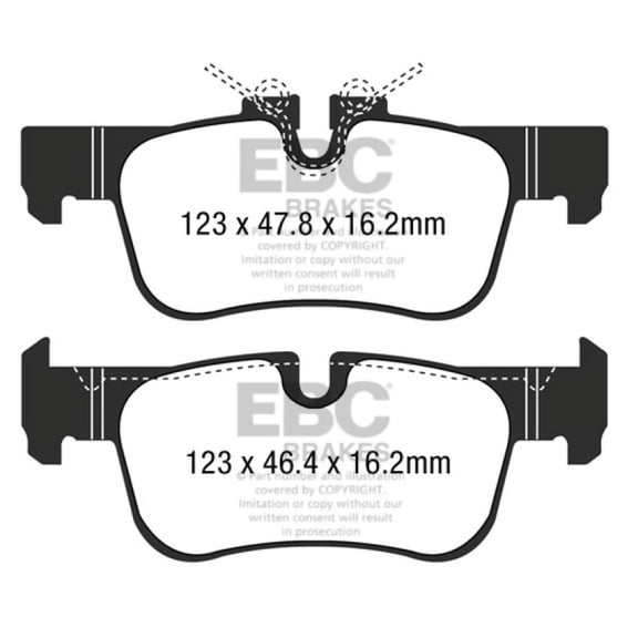 EBC Brakes Redstuff Premium Fast Street Pad For All Engine Sizes Fits select: 2016-2023 BMW X1, 2016-2023 MINI COOPER
