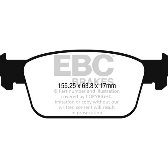 EBC Brakes Redstuff Premium Fast Street Pad For All Engine Sizes Fits select: 2017-2020 AUDI A4, 2017-2020 AUDI A4 ALLROAD
